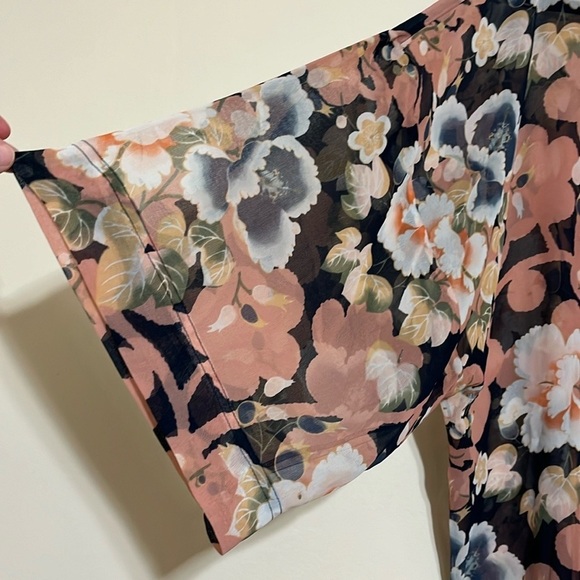 Loft Floral Sheer Kimono O/S - Picture 3 of 6